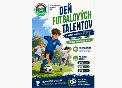 DEŇ  FUTBALOVÝCH TALENTOV V RÁMCI ObFZ HUMENNÉ  V SNINE  21.5.2026 O 16:00 HOD