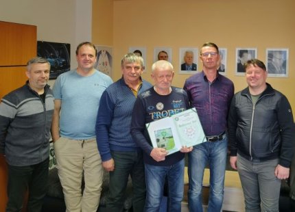 VV ObFZ Humenné ocenil k životnému jubileu 70 rokov Jána JOSAYA