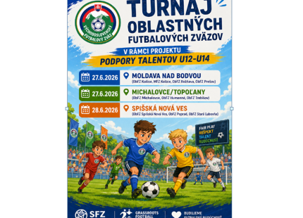 NOMINÁCIA na turnaj žiackých výberov U12,U13,U14 ObFZ v Michalovciach 27.6.2026